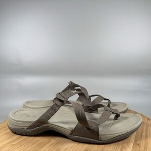 S Teva Women's Size 8 Ascona Sandals Brown Strappy Slide Slip On Comfort 1116648